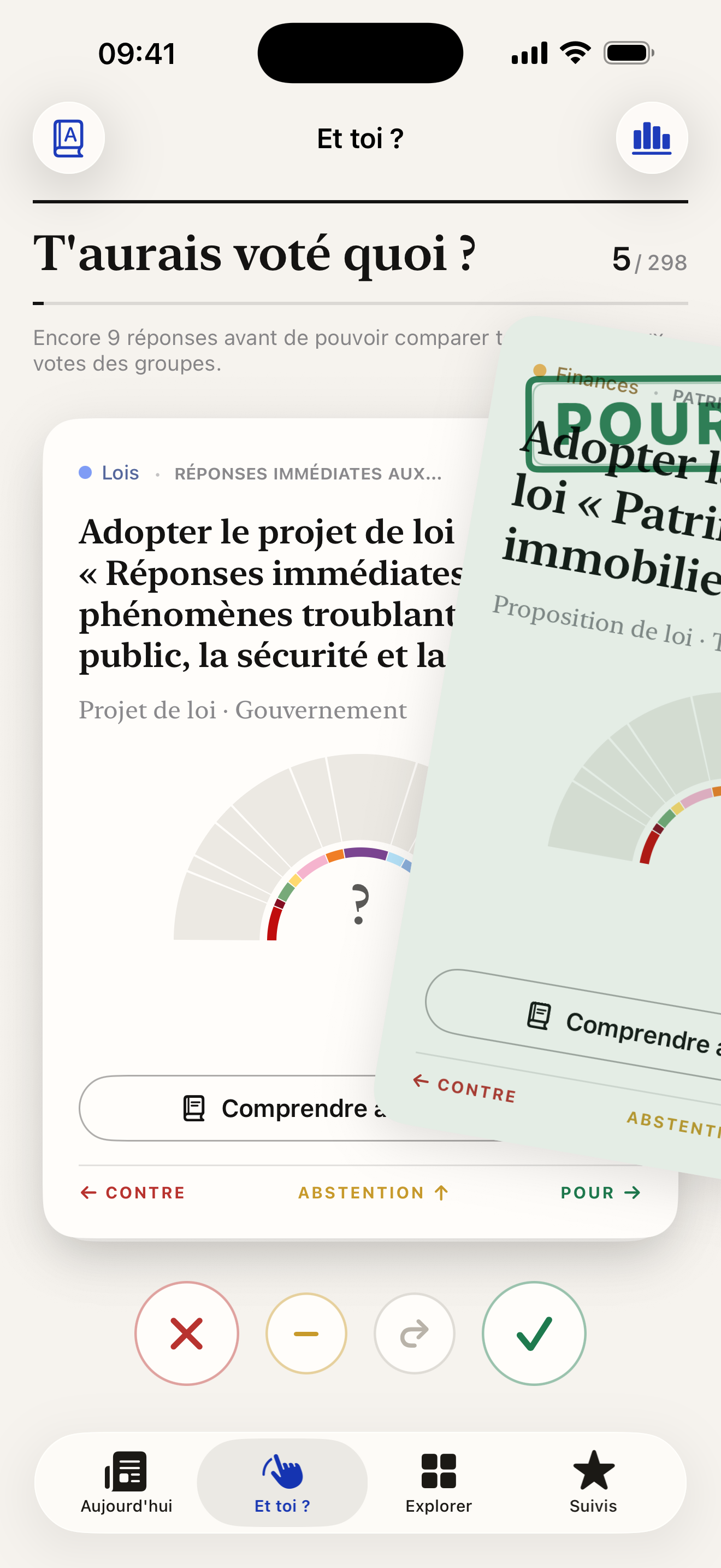 T'aurais voté quoi ?